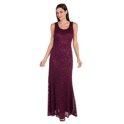 Womens R&M Richards Long Glitter Lace Jacket Dress