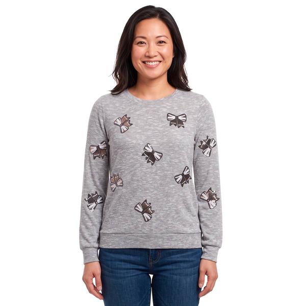 Womens Tru Self Long Sleeve Bow Sweater - image 