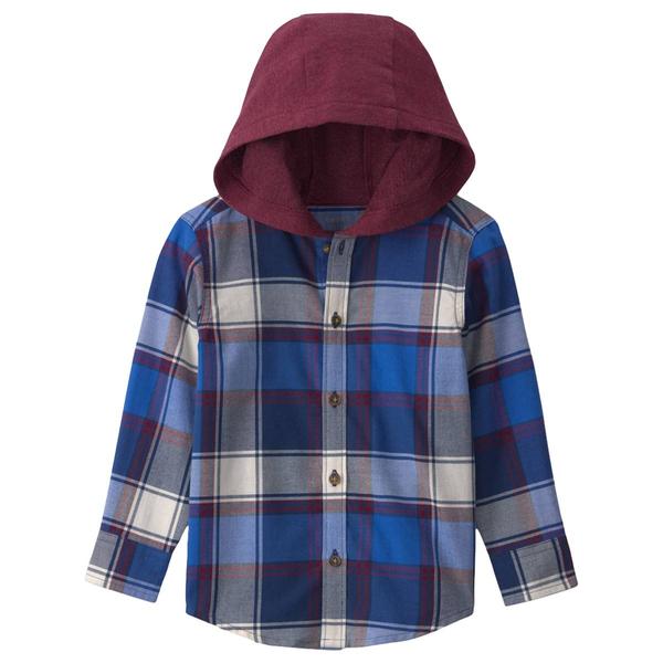 Toddler Boy Carter''s(R) Plaid Twill Button Down Shirt with Hood