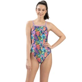 Women's Aquashape Twist Back Tankini Top: Bonita Bloom – Dolfin