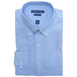 Mens Preswick & Moore(R) Cotton Regular Fit Dress Shirt - Blue