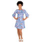 Petite Ruby Rd. Ruffle Trim Sleeve ITY Dress-Wisteria Multi - image 1