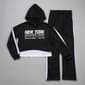 Girls (7-16) Sweet Butterfly® NYC Faux Layer Hoodie & Flare Pants - image 2