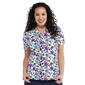Plus Size Hasting & Smith Short Sleeve Floral Henley - image 1