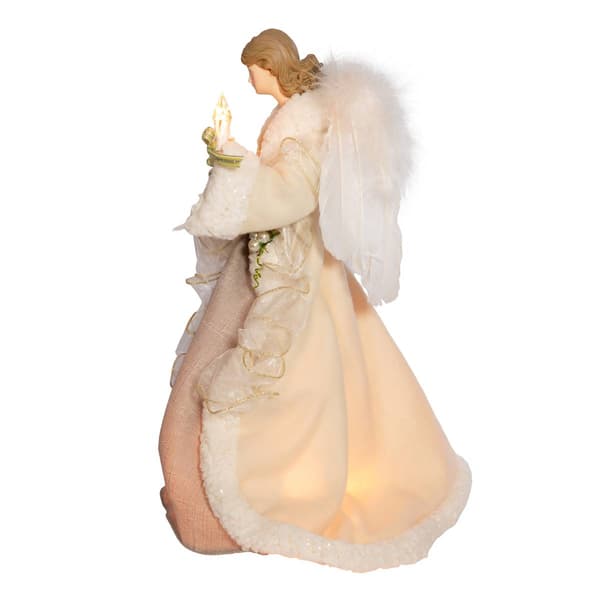 Kurt S. Adler 16in. Ivory and Grey Angel Tree Topper