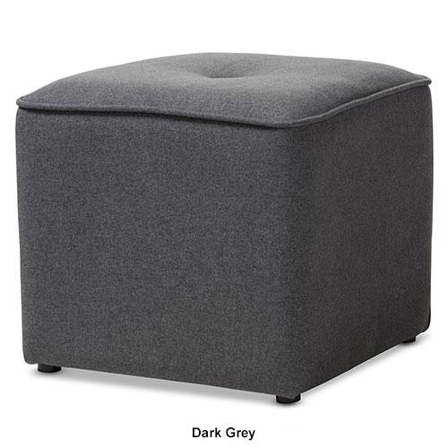 Baxton Studio Corinne Upholstered Ottoman