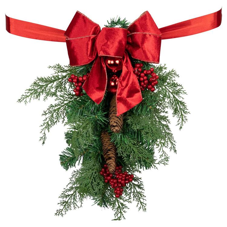 Northlight Seasonal Christmas Chair Back Swags - Set of 2