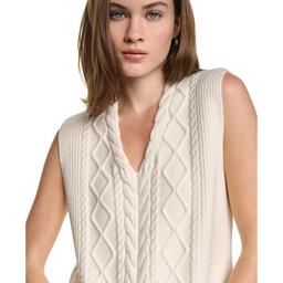 Womens DKNY Jeans Cable Knit V-Neck Sweater Vest