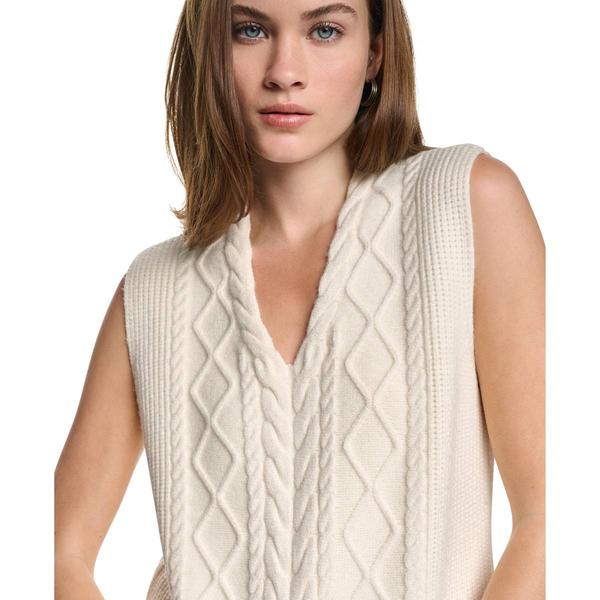 Womens DKNY Jeans Cable Knit V-Neck Sweater Vest
