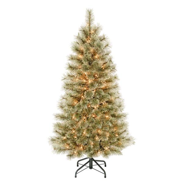 National Tree 4.5ft. Arcadia Pine Cashmere Tree w/ 100 Lights - image 