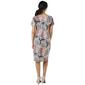 Womens Robbie Bee Short Sleeve Floral Sarong Shift Dress - image 2