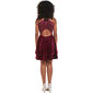Juniors Emerald Sundae Glitter Velvet Double Tier Lace Back Dress - image 3