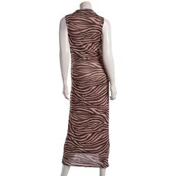 Juniors Madden Girl Zebra Mesh Funnel Neck Maxi Dress