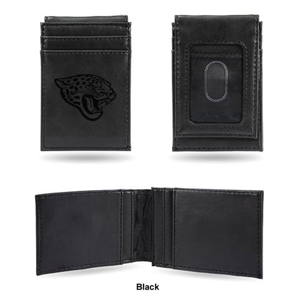 Mens NFL Jacksonville Jaguars Faux Leather Front Pocket Wallet