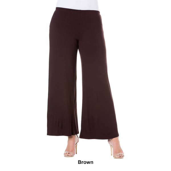 Plus Size 24/7 Comfort Apparel Solid Palazzo Pants