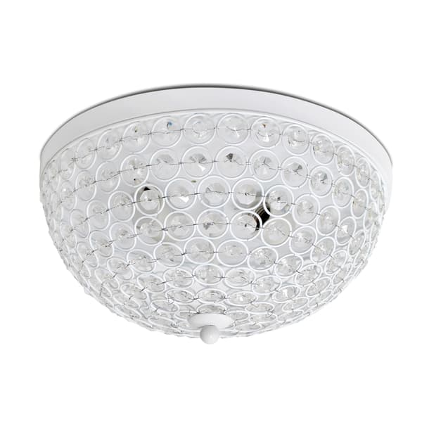 Lalia Home Crystal Glam 2 Light Ceiling Flush Mount Fixture - image 