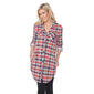 Womens White Mark Piper Stretch Plaid Tunic - image 1