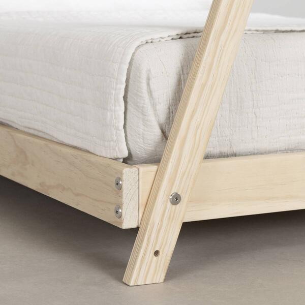 South Shore Sweedi Natural Wood Twin Bed