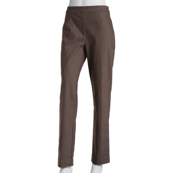 Plus Size Briggs Pull On Millennium Gingham Pants - Black/Tan - image 
