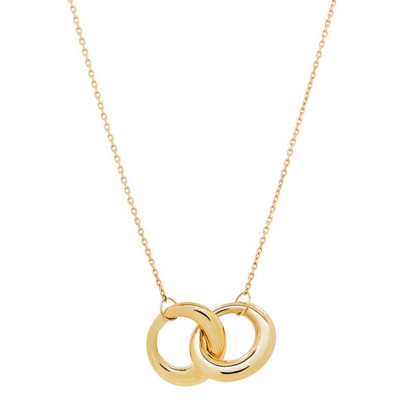 Gold Classics&#40;tm&#41; Yellow Gold Interlocking Double Circle Pendant - image 