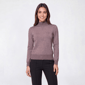 Petite Retrology Mock Neck Solid Textured Heart Sweater - image 3