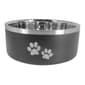 Indipets Black Insulated Bowl w/ Paw Prints - image 1