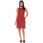 Womens Ninety Clothing Sleeveless Medallion Tie Neck Shift Dress - image 2
