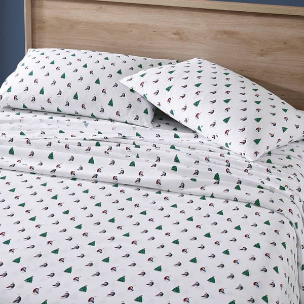 Nautica Holiday Sails Flannel Sheet Set