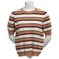 Womens Adrianna Papell Short Sleeve Crew Neck Striped Sweater - image 1