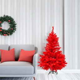 Northlight 4ft. Full Pine Scarlet Red Artificial Christmas Tree