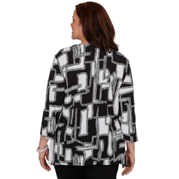 Plus Size Alfred Dunner Classics Geometric Abstract Blouse