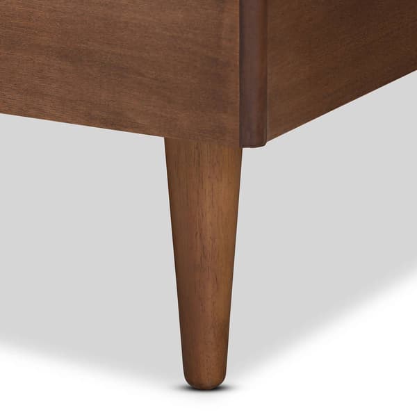 Baxton Studio Sora Ash Walnut Wood Queen Size Platform Bed