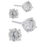 Sterling Silver Cubic Zirconia Earrings Set - image 1