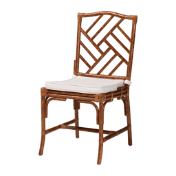 bali & pari Rio Marbled Tortoise Natural Rattan Dining Chair