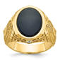 Mens Gentlemens Classics(tm) 14kt. Gold Onyx & 1/10ctw Diamond Ring - image 1