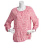 Plus Size Architect&#40;R&#41; 3/4 Sleeve Floral Peasant Henley Top - image 1