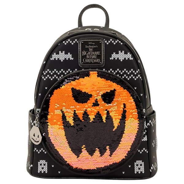 Womens Loungefly Nightmare Before Christmas Sequin Mini Backpack