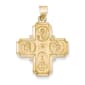 Unisex Gold Classics(tm) 14kt. Gold Four Way Medal Pendant - image 1