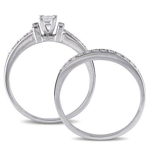 Loveblooms™  Multi-Shape 1/3ctw. Diamonds Bridal Ring Set