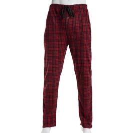 Mens Architect&#40;R&#41; Plaid Rolled Fleece Pajama Pants - Black/Red