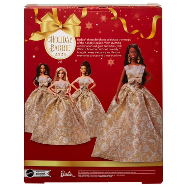 Barbie&#174; 2025 Holiday Barbie w/ Dark Brown Long Hair