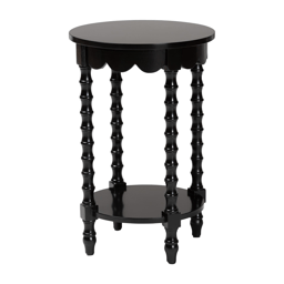 Baxton Studio Sally Round Nightstand with Bamboo Inspired Legs