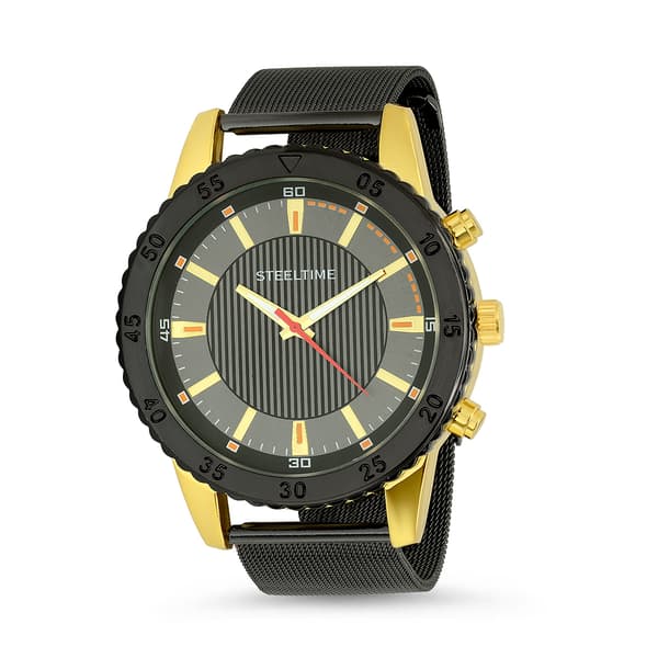 Mens Steeltime Two-Tone Watch - C6-019-W - image 