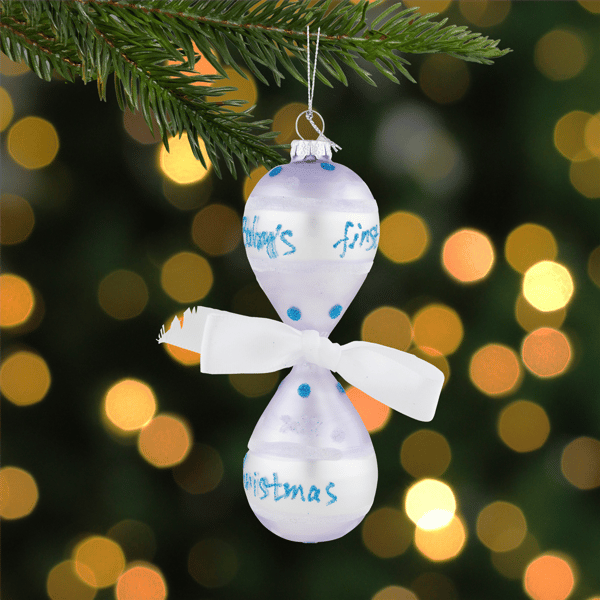 Northlight Baby Boy''s First Christmas 2023 Glass Ornament