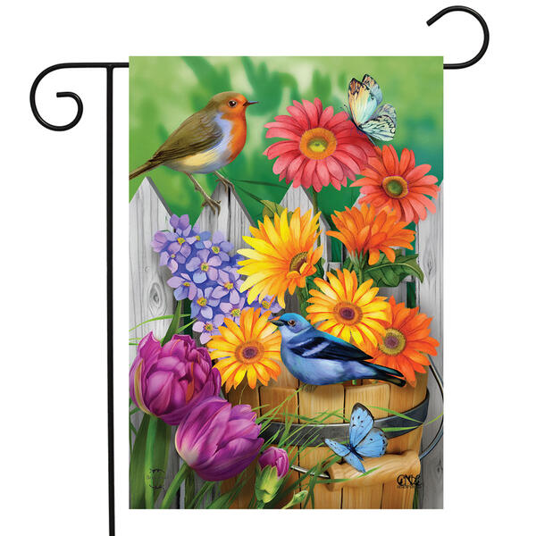 Birds & Blooms Garden Flag - image 