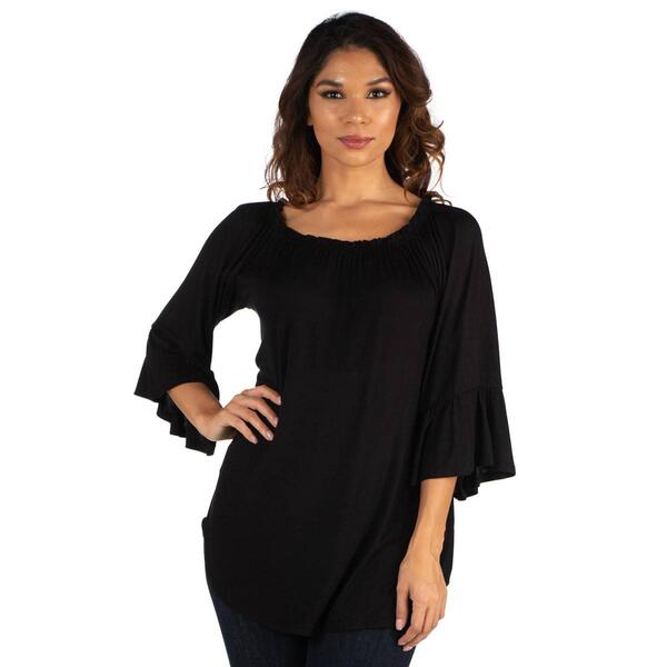 Womens 24/7 Comfort Apparel Loose Fit Tunic Top - image 