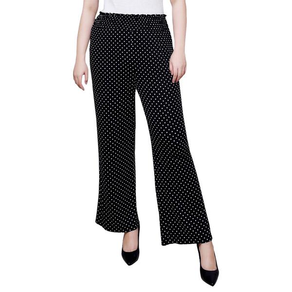Womens NY Collection Polka Dot ITY Pants - image 