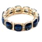 Roman Gold-Tone Bracelet with Montana Blue Stones - image 1