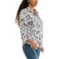 Womens Zac & Rachel 3/4 Sleeve Paris Floral Casual Button Down - image 3