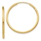 Gold Classics(tm) 26mm 14kt. Polished Endless Hoop Earrings - image 1